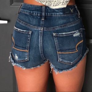AE denim shorts